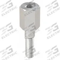 Standoff: Male x Female, 1 in Lg, Hex, Aluminum, Plain, 3/8 in Hex Wd, Aluminum, Aluminum, 10 PK (MPN CRR060803GR). Key specifications — Brand: APPROVED VENDOR.