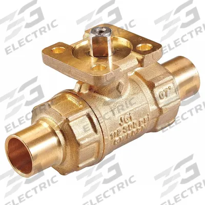 HVAC Control Ball Valve: 2-Way, 1/2 in Sweat, 4.7 CV Flow, 200 psi Close-off - 2-Way Sweat Connection Ball Valves