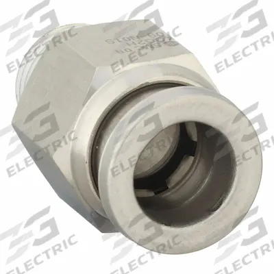 SMC Push-Fit Adapter Fitting: 5/16 in OD x 1/8 in OD Size, Push-to-Connect x MNPT - Stainless Steel Tube Fittings