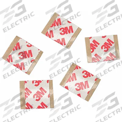 3M Film Tape: Square, 2 in Pre-Cut Wd, 2 in Pre-Cut Lg, 8.3 mil Thick, Acrylic - Double-Sided Film Tape Strips & Squares