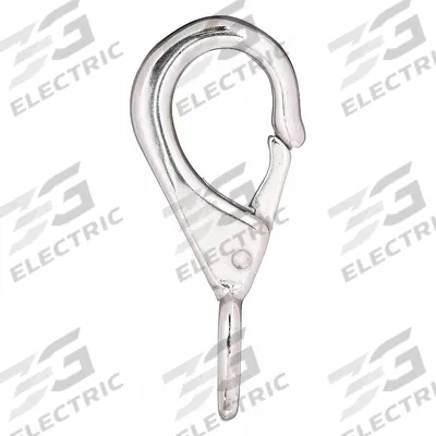 LUCKY LINE PRODUCTS Spring Snap: 1 Snaps, Solid Gate, Zinc, 3/4 in Opening Size - Eyelet Spring Snaps