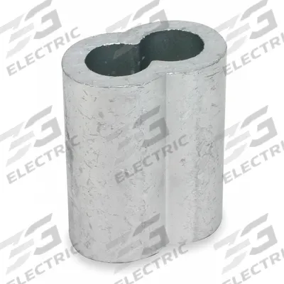 Dayton Wire Rope Oval Sleeve: Oval Sleeve, Swage, 1/4 in Compatible Rope Dia, Copper - Oval Sleeves