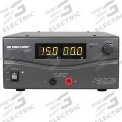 B&K PRECISION DC Power Supply: Switching Digital DC, 4.33 in H x 8.66 in W x 14.17 in D, LED, 1694. Key specifications — Load Regulation Voltage: 0.1% + 5 mV; Calibration Certificate Type: Not Certified; Manufacturer Part Number: 1694; Brand: B&K PRECISION; Includes: Remote Control Connector; Line Regulation Voltage: 0.05% + 3mV; Load Regulation Current: 0.1% + 5 mV; Ripple Voltage Regulation: 40 mVpp.