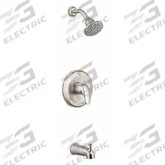 AMERICAN STANDARD Tub and Shower Trim Kit: Colony PRO, 1.75 gpm Fixed Showerhead Flow Rate, Nickel (MPN TU075508.295). Key specifications — Connection Type: FNPT; Series: Colony PRO; Showerhead Spray Patterns: Single.