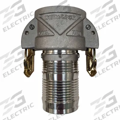 CONTINENTAL Cam and Groove Coupling: 4 in Coupling Size, 4 in Hose Fitting Size, 7 7/32 in Overall Lg - Type C Aluminum Cam & Groove Fittings