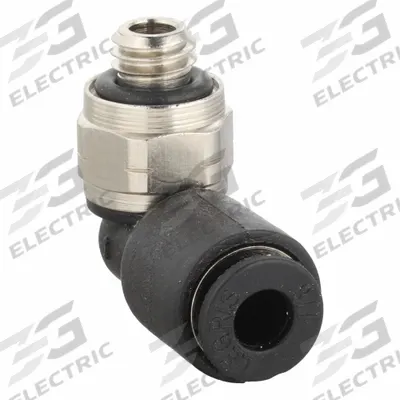 LEGRIS Push-Fit Elbow Fitting: 1/8 in OD Size, Push-to-Connect x MUNF, 17/32 in Overall Lg - Nylon & Nickel-Plated Brass Tube Fittings