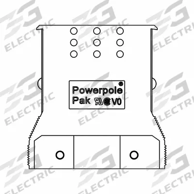 ANDERSON POWER PRODUCTS Housing: PP15 to PP45, Black, Polycarbonate, MPN 1461G3 - Powerpole Pak Multi-Connector Shells
