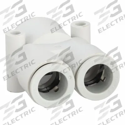 SMC Push-Fit Wye Fitting: 12 mm OD x 12 mm OD x 16 mm OD Size, Polybutylene Terephthalate - Polybutylene & Brass Tube Fittings