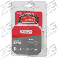 OREGON Chainsaw Chain: 18 in Compatible Bar Lg, 3/8 in, 0.05 in Gauge, 62 Links, 5/32 in File Size (MPN S62). Key specifications — attr977596: OREGON; attr977598: Atlas; attr977603: 3/8 in.
