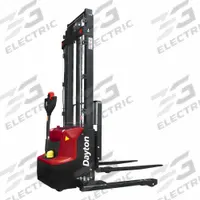 DAYTON Stacker: 2,600 lb, 126 in Max Lifting Ht, Adj Fork, 42 in L x 3 15/16 in W Fork, Adj Straddle (MPN 822PD0). Key specifications — Brand: DAYTON; Lift Mechanism: Hydraulic; Width Across Forks: 10 in to 31-1/2 in.