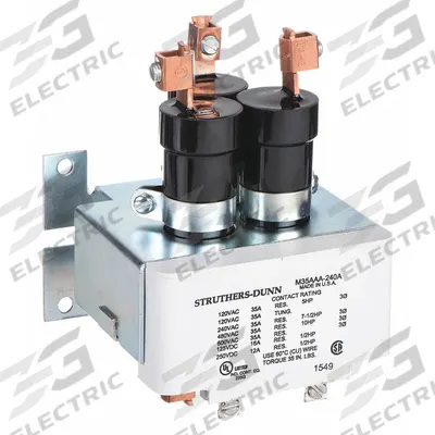 STRUTHERS-DUNN Mercury Displacement Contactor: 240V AC, 35 A Full Load Current - Resistive - Mercury Displacement Contactors