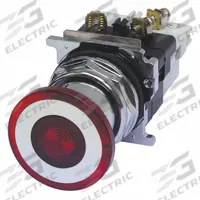 EATON Emergency Stop Push Button: Non-Illuminated, Mushroom Head Profile, Metallic, 30 mm, 1NO/1NC (MPN 10250T5B62-1X). Key specifications — Brand: EATON; Action: Maintained/Maintained; Series: 10250T; Push Button Material Type: Metallic.
