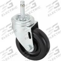 APPROVED VENDOR Stem Caster: Swivel, No Brake, 3 1/2 in Wheel Dia., 1 1/4 in Wheel Wd, Polyolefin (MPN P12S-PB035D-SG1). Key specifications — attr1111099: APPROVED VENDOR; attr1111095: Black; attr1176855: Swivel.