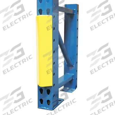 STEEL KING Pallet Rack Guard: Snap-On, On Upright, 3 in x 1 1/2 in x 12 in, Steel - Slot-Mount Steel Teardrop Pallet Rack Post Protectors