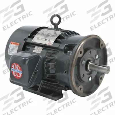U.S. MOTORS Motor: Flange Mount, Totally Enclosed Fan Cooled, 1 hp, 230/460V AC - C-Face with Rigid Base 3-Phase General Purpose AC Motors