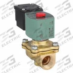 REDHAT Solenoid Valve: 2-Way, Normally Closed, 3/4 in Pipe Size, 110V AC/120V AC, Watertight (MPN JKF8210G095). Key specifications — Pipe Size: 3/4 in; Voltage: 110V AC; Brand: REDHAT; Coil Enclosure: Watertight.
