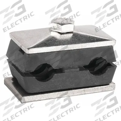 BEHRINGER PIPE SYSTEMS Vibration-Dampening Beta Clamp: 304 Stainless Steel Clamp, For 2 Lines (MPN TWT41125-PP) - Vibration-Dampening Textured Core Beta Clamps