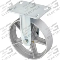 APPROVED VENDOR Plate Caster: Rigid, No Brake, Iron, 8 in Wheel Dia, 2 in Wheel Wd, Slot, Rectangle (MPN BHS-C080R-16). Key specifications — Wheel Bearing Type: Roller; Wheel/Tread Color: Silver; Brand: APPROVED VENDOR; Caster Type: Rigid.