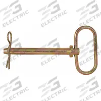 BUYERS PRODUCTS Hitch Pin: 1 1/8 in Pin Dia, 6 1/4 in Overall Lg, 6 1/4 in Usable Lg, Cotter Pin (MPN 66130). Key specifications — Material: Carbon Steel; Finish: Yellow Zinc Plated; Includes: Cotter Pin; Brand: BUYERS PRODUCTS.