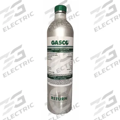 GASCO Calibration Gas: Nitrogen, +/-5% Accuracy, CH4/CO/H2S/O2, Calibration Gas - Calibration Gases for Portable Gas Detectors