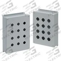 HOFFMAN Push Button Enclosure: 22mm, 1 Holes, Carbon Steel, NEMA 12 (MPN E1PBG). Key specifications — Brand: HOFFMAN; Environments & Applications: Indoor Dust & Water Droplets.