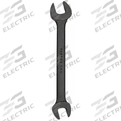PROTO Open End Wrench: Alloy Steel, Black Oxide, 5/8 in_9/16 in Head Size - SAE, Double End, Open End Wrenches