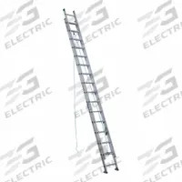 WERNER Extension Ladder: 32 ft Ladder Size, Aluminum, 225 lb Load Capacity, 54 lb Wt, 2 Sections (MPN D1232-2). Key specifications — Color: Silver; Brand: WERNER; Included Features: Rope and Pulley; Removable Fly: Removable.
