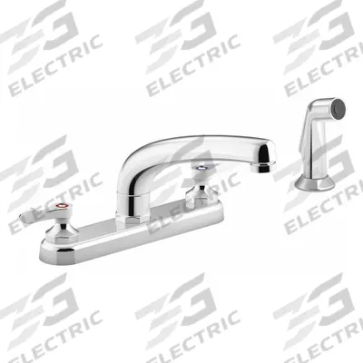 KOHLER Low Arc Pull Out Kitchen Faucet: Triton Bowe, Brass, Widespread, Deck, 4 Mounting Holes - Centerset Kitchen Faucets