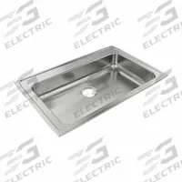 JUST MANUFACTURING Bowl Drop-In Sink: 33 in Overall Lg, 21 1/4 in Overall Wd, 6 in Bowl Dp, 1 Bowls (MPN SLADA2133A604-J). Key specifications — Brand: JUST MANUFACTURING; Color Family: Silver/Gray.
