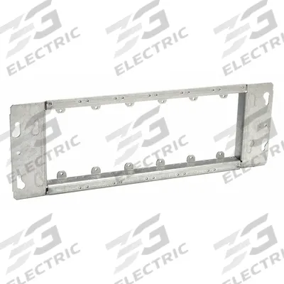 RACO Electrical Box Cover: Blank, 3/4 in Raised Ht, Steel, 14.31 in Overall Lg - Plaster Rings