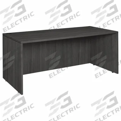 REGENCY Credenza: Melamine, Ash Gray, 0 Pedestals, 0 Drawers, 71 in Overall Wd - Credenzas