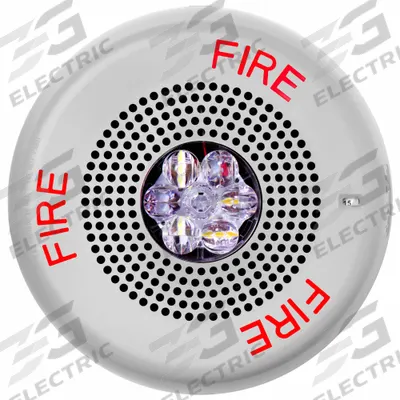 EATON Speaker Strobe: 24 V/25 V/70 V, 3.64 in Overall Ht, ELSPSTWC - Fire Alarm Speakers with Strobe Light
