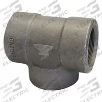 ANVIL Metal Pipe Tee: Tee (run x run x branch), Steel, Class 3000, 1/4 in x 1/4 in x 1/4 in (MPN 0361502172). Key specifications — Includes Pre-Applied Thread Sealant: No.