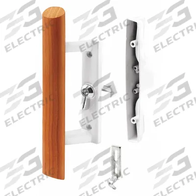PRIME-LINE Sliding Door Lock: 2 1/8 in Lg, 2 1/8 in Wd - Recessed Handles for Sliding Doors