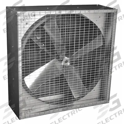 Dayton Agricultural Exhaust Fan: Belt Drive, 36 in Blade, Ships Unassembled - Box Exhaust Fans without Motor