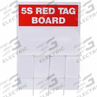 BRADY Information Center: Information Center, Red/White, Red, Acrylic, 1 Binder Holders, English (MPN 122051). Key specifications — Preprinted Text: 5S Red Tag Board; Language: English; Material: Acrylic; Includes: Wire Rack.