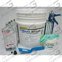 JE TOMES Concrete Repair Compound: JET-45, Polyurethane, 40 lb Container Size, Pail, Gray. Key specifications — Color: Gray; Series: JET-45; Brand: JE TOMES; Compatible Materials: Concrete & Masonry; VOC Content Range: 0.1 g/L to 20 g/L.