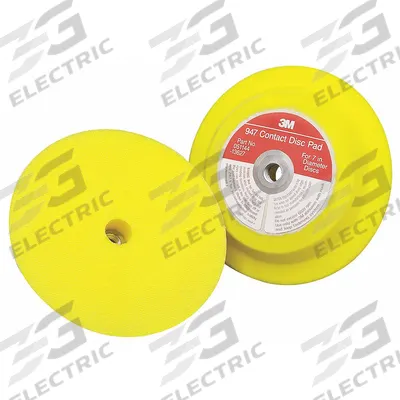 3M Hook-and-Loop Disc Backup Pad: 7 in Dia x 1 in T, 5/8"-11 Internal-Thread - Internal-Thread Sanding Disc Backing Pads