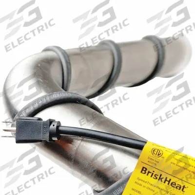 BRISKHEAT Heating Cord: 65°C Op Temp - Max, 18 ft Overall Lg, 1/2 in Overall Wd - Fiberglass Heating Cords
