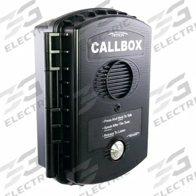 RITRON Two-Way Radio Callbox, Hinge Enclosure, UHF License-Required, With Relay - Call Boxes for Two-Way Radios