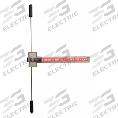 DETEX Exit Device: 34 in Max Door Wd - Rim Push Bars
