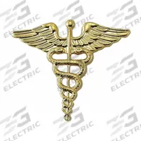 HEROS PRIDE Metal Rank Insignia: Medical Officer, 1 in, Gold, Metal, Clutch Pin, Rank Insignia, 1 PR (MPN 4406G). Key specifications — attr1074238: Clutch Pin; attr188498: 1 in; attr188499: Gold; attr188500: Metal; attr188503: Medical Officer; attr193746: HEROS PRIDE.