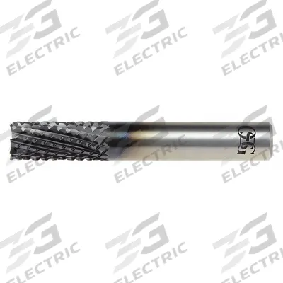 OSG Solid Router Bit: Nicked Spiral, Diamond Coated, 14 Flute, 1/2" Cut Dia - Nicked-Spiral-Flute Router Bits for Composites