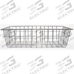 MARLIN STEEL WIRE PRODUCTS Storage Basket: Rack Basket, Stainless Steel, Electropolish, Silver (MPN 00-150A-12)