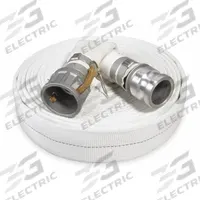 Water Discharge Hose: 2 in Hose Inside Dia., 50 ft Hose Lg, 125 psi, White, 2 in x 2 in Fitting Size (MPN 1ZMT9). Key specifications — Brand: APPROVED VENDOR; Temp. Range: -22° to 180°F; Hose Color: White.
