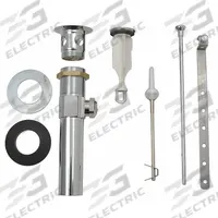 DELTA Drain Assembly: Brass, Chrome, 2 1/8 in Overall Dia, Slip, 2 1/8 in Pipe Dia (MPN RP5651). Key specifications — Product Type: Drain Assembly; Brand: DELTA; Finish: Chrome; Material: Brass; Includes: Pop Up Rod Assembly.