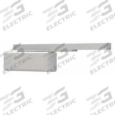 LCN Door Closer: Std Mounting Type, Grade 1 - Heavy Duty, Aluminum, 12 1/8 in Lg - Standard Arm-Mount Door Closers