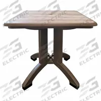GROSFILLEX Folding Patio Table: Ranch, Resin, 28 3/8 in Overall Ht, 32 in Overall Wd, Polypropylene (MPN US744037). Key specifications — Frame Color: Bronze; Frame Material: Polypropylene; Tabletop Color: Ranch; Tabletop Material: Resin.