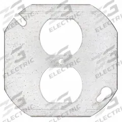 RACO Electrical Box Cover: 2 Gangs, Open, For Octagon Box Shape, Galvanized Steel (MPN 731). Key specifications — Brand: RACO; For Box Shape: Octagon; Material: Galvanized Steel; Cover Design: Open.
