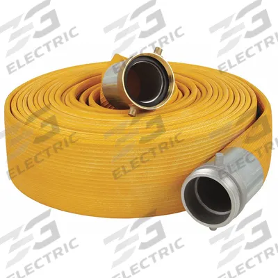 APPROVED VENDOR Water Discharge Hose: 2 in Hose Inside Dia., 50 ft Hose Lg, 250 psi, Yellow - PVC/Nitrile Water Discharge Hose Assemblies with Synthetic Yarn Reinforcement